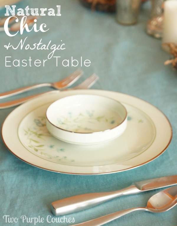 Natural Chic Easter Table by Two Purple Couches