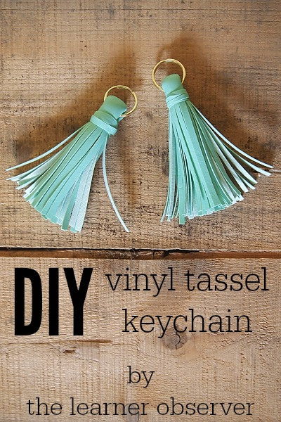 DIY Vinyl Tassel Keychain by The Learner Observer 