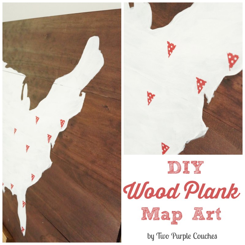 DIY your own Wood Plank Art by Two Purple Couches #diy #art #america #woodart #rustic