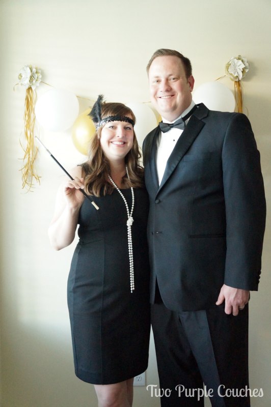 Create a simple Roaring Twenties Photo Booth for parties by Two Purple Couches