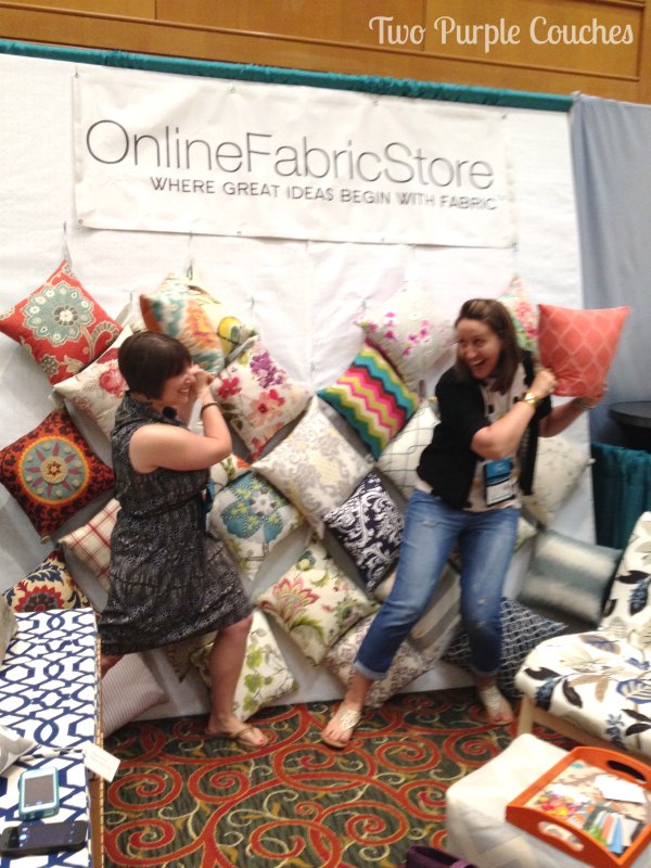 Online Fabric Store Pillow Fight by Two Purple Couches