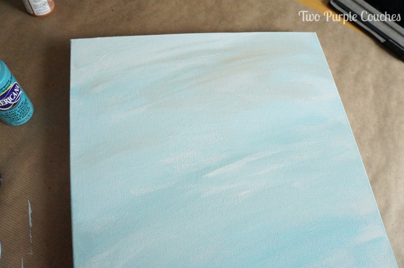 How to create an ombre painting: Step One. www.twopurplecouches.com #painting #ombre #art #diyart 