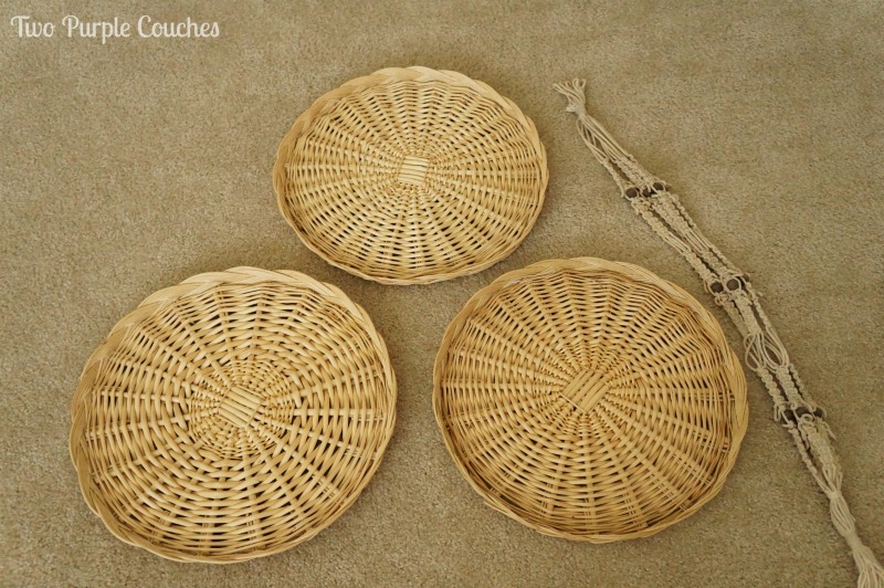 You'll never guess what I made from these flea market finds! via www.twopurplecouches.com #fleamarket #upcycle #repurpose #wicker #macrame #swapitlikeitshot