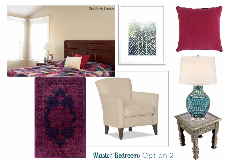 Throwing together a mood board always helps me focus on the right decor and accessories for my space. via www.twopurplecouches.com