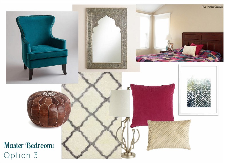 When decorating has me stumped, I put together a mood board of ideas to help me focus on what I really want in my space. via www.twopurplecouches.com 
