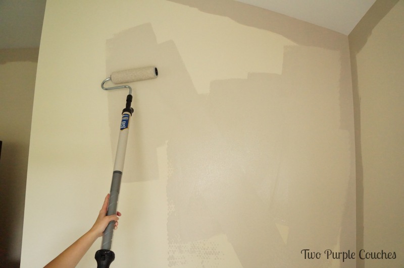The HomeRight PaintStick is SO easy to use, plus there's no drips because the paint is contained in the handle. via www.twopurplecouches.com