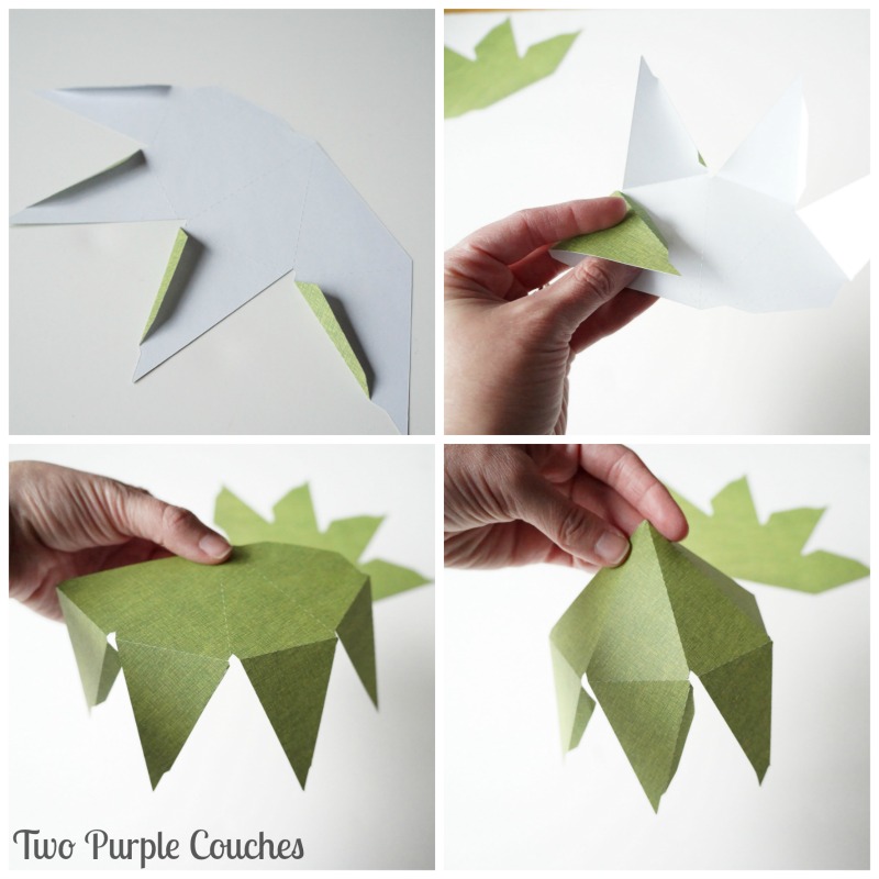 How to assemble geometric ornaments made with Silhouette Cameo. via www.twopurplecouches.com