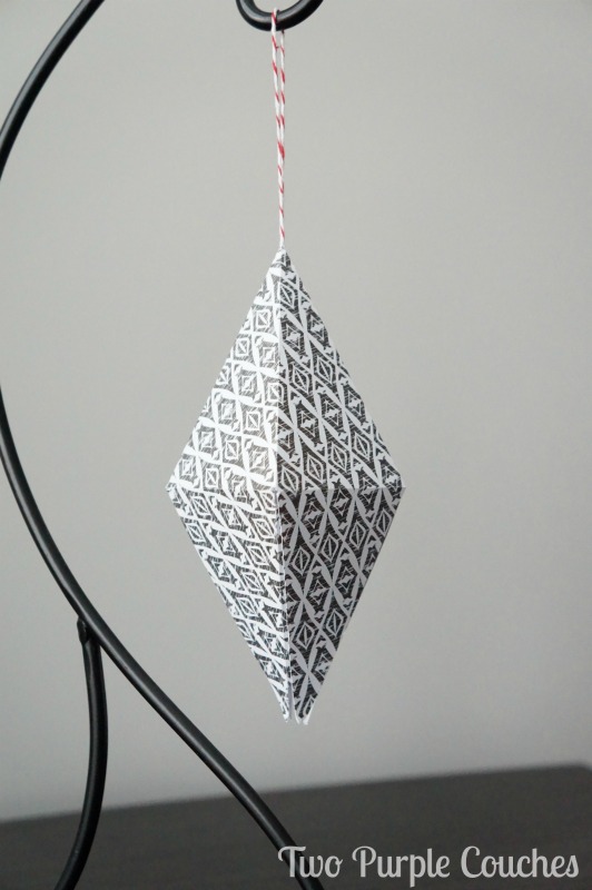Modern Geometric Ornaments via www.twopurplecouches.com