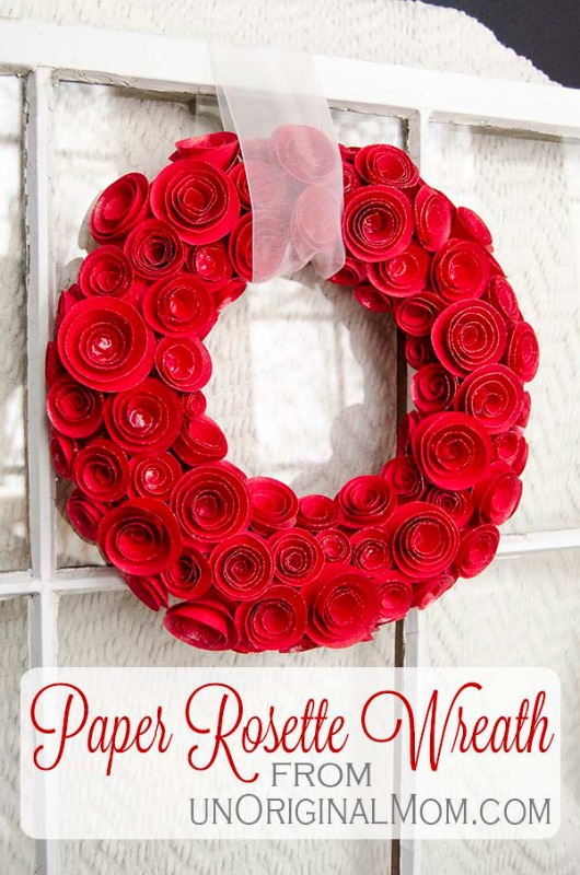 Creative Spark Link Party Feature: DIY Paper Rose Wreath