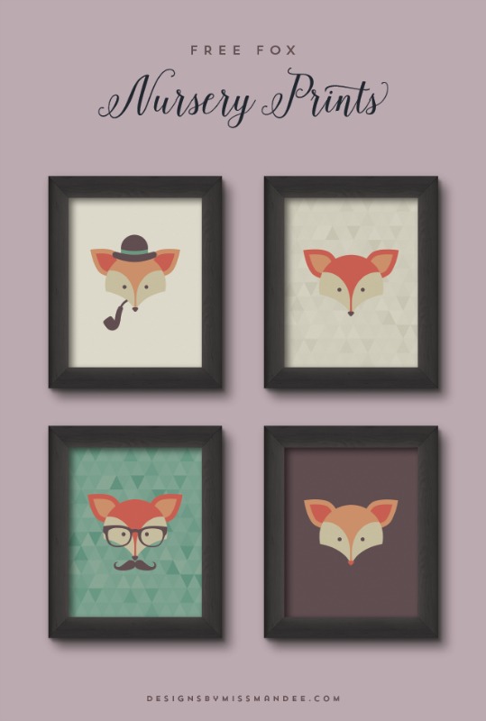 Creative Spark Most Clicked: Fox Nursery Prints from Designs by Miss Mandee