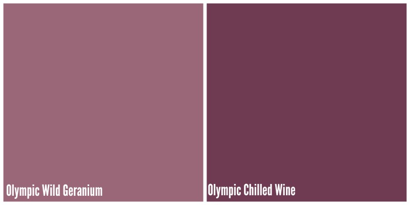 shades of purples by Olympic Paints via www.twopurplecouches.com
