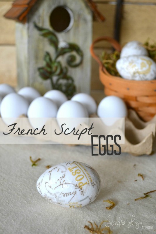 French Script Eggs from Sondra Lyn At Home