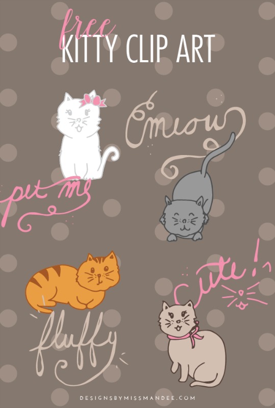Creative Spark Most Clicked: Kitty Clip Art from Designs by Miss Mandee