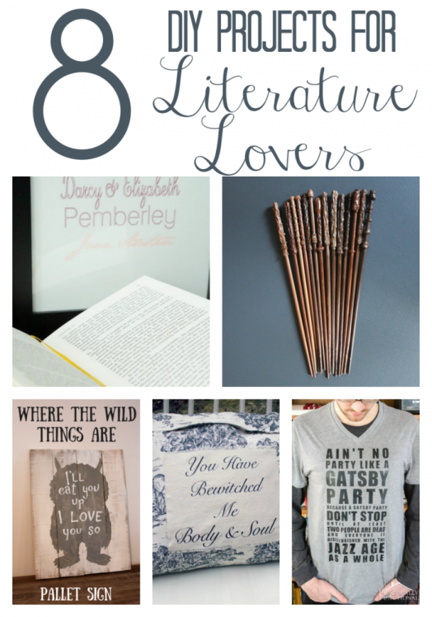 DIY Projects for Literature Lovers via www.twopurplecouches.com