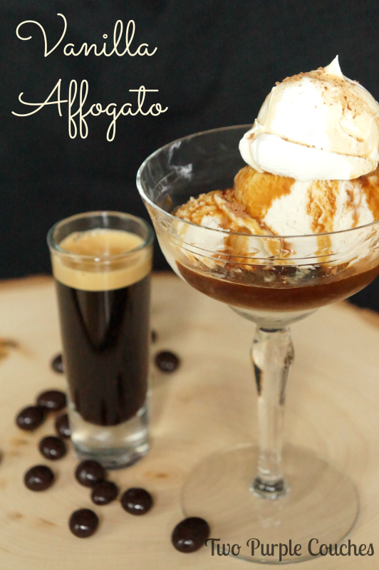 Vanilla Affogato - gelato + espresso. via www.twopurplecouches.com