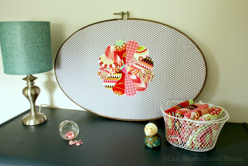 Creative Spark Link Party Feature: Upcycled Embroidery Hoop Art from Our Secondhand House