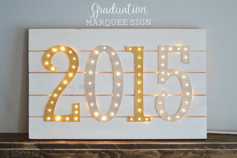 Creative Spark Link Party Feature: Graduation Marquee Sign from The Happy Scraps
