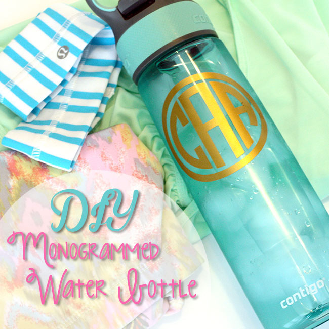 Creative Spark Feature: Monogram Water Bottle from Curly Crafty Mom