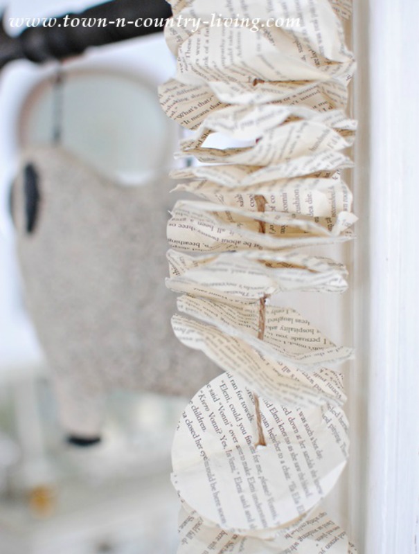 DIY Book Page Garland from Town and Country Living