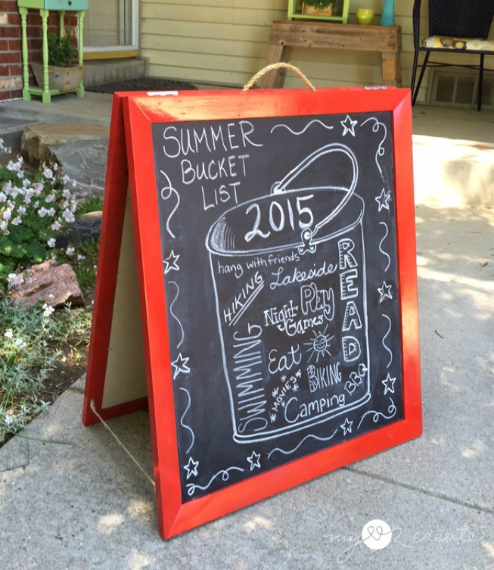 Summer Chalkboard Easel