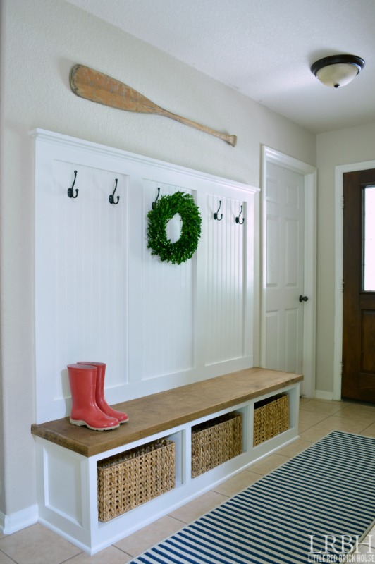 Creative Spark Feature: Entryway Mudroom Reveal from Little Red Brick House
