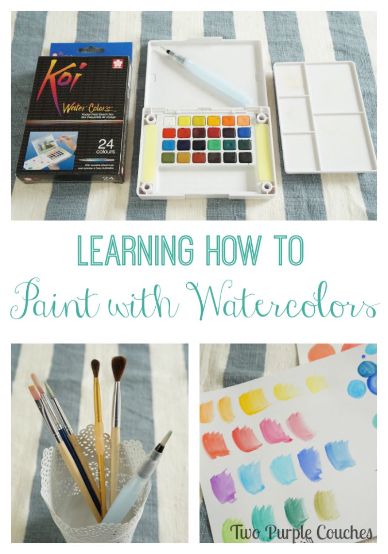 I've always wanted to try this!! Learning How To Watercolor via www.twopurplecouches.com