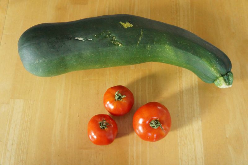 fresh homegrown zucchini 