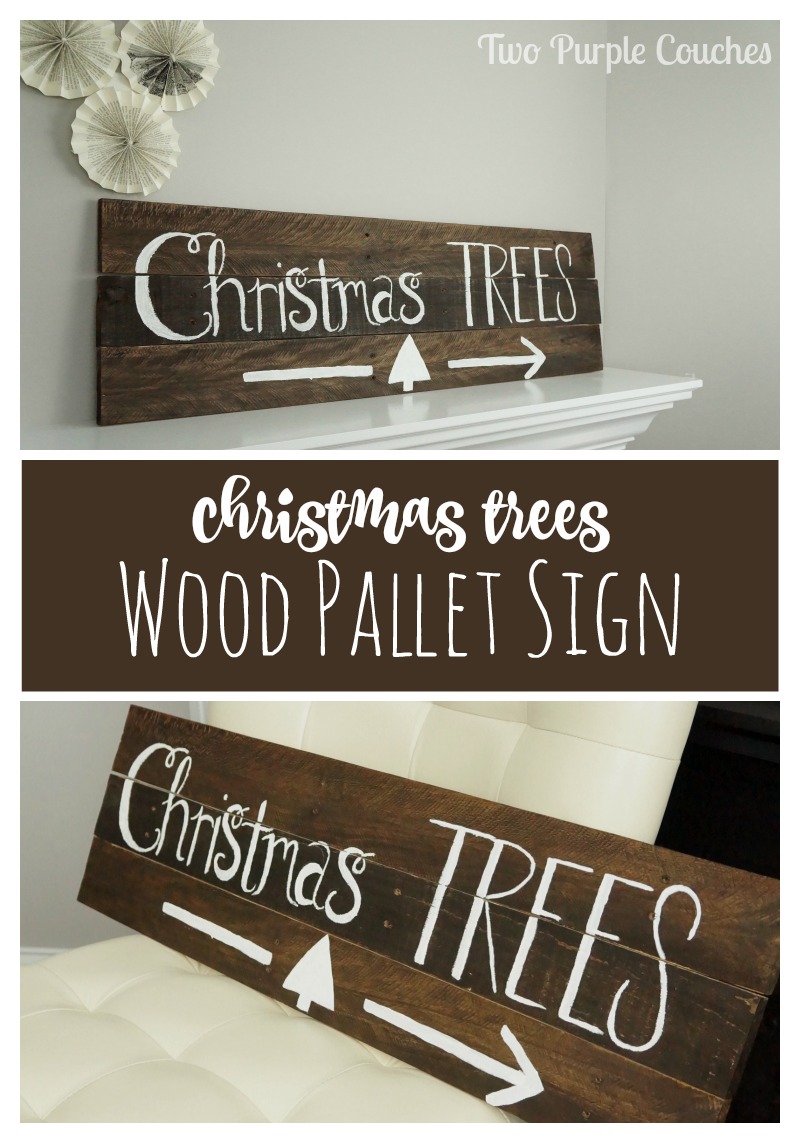Deck your halls this holiday with this adorable DIY Christmas Trees pallet wood sign! Get the simple step-by-step tutorial here!