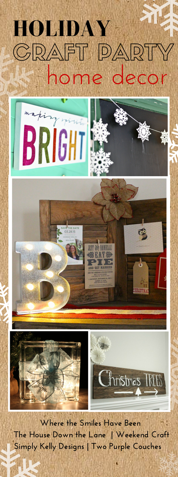 Beautiful DIY holiday home decor ideas! These would make great gifts, too! Join us for our Holiday Craft Part - a week full of holiday crafts, creative ideas and inspiration!