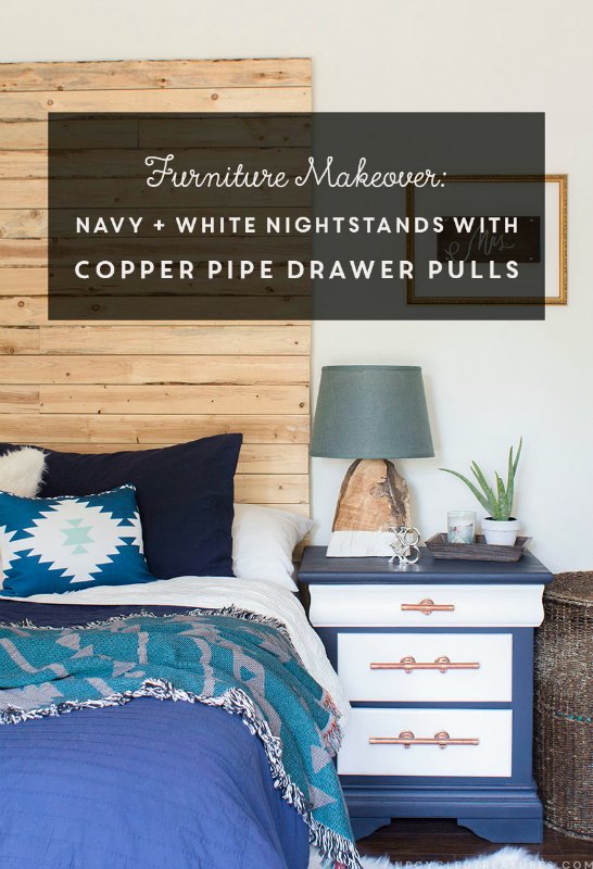 furniture-makeover-navy-and-copper-pipe-nightstands-upcycledtreasures