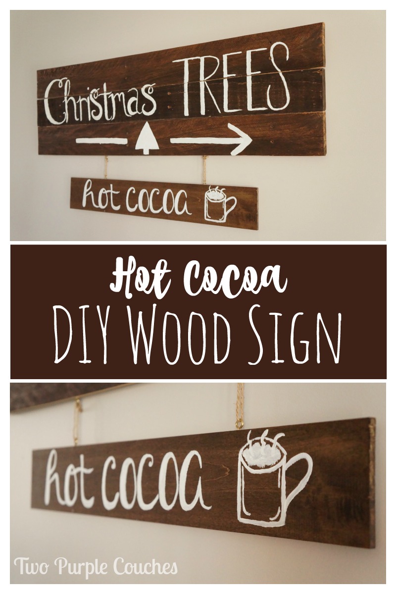 Dress up your walls or hot chocolate bar with this easy DIY hot cocoa sign!