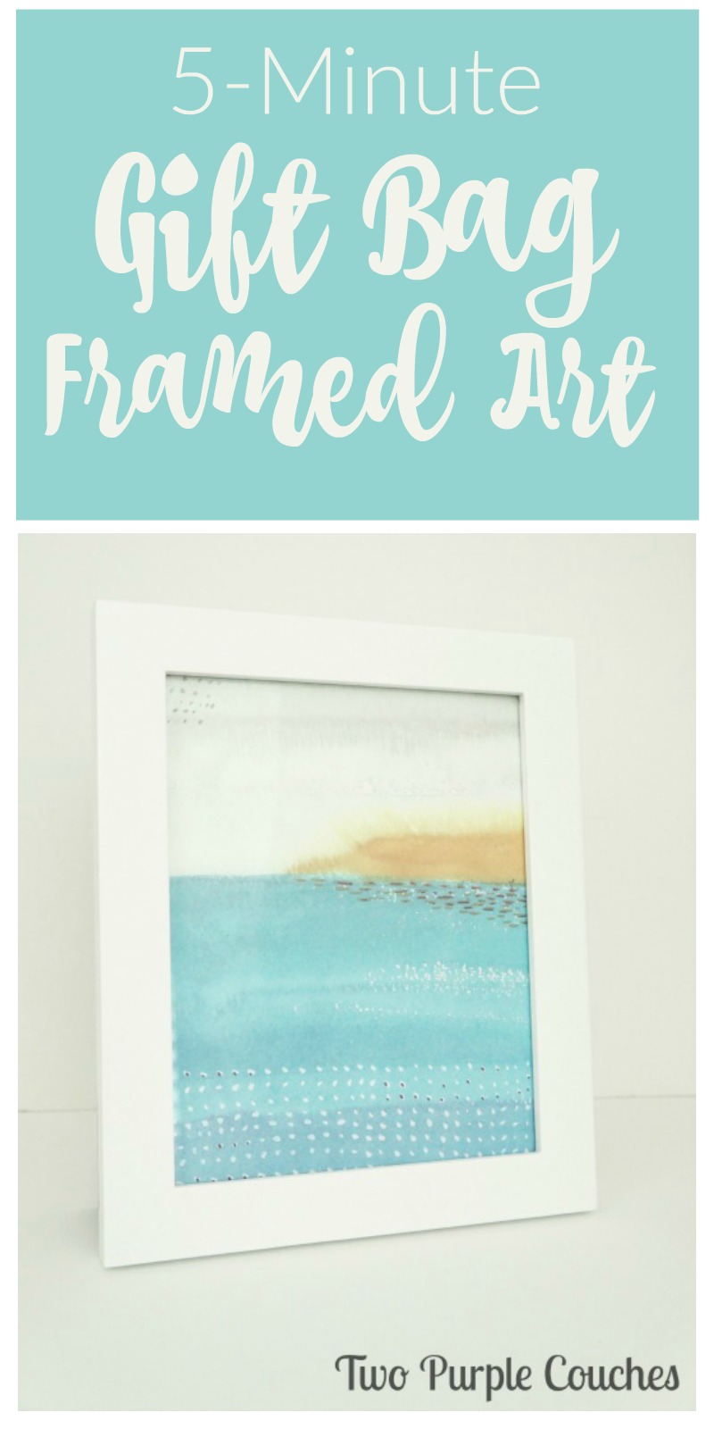 Make gorgeous artwork in minutes (and for next to nothing!) by framing pretty shopping bags! 