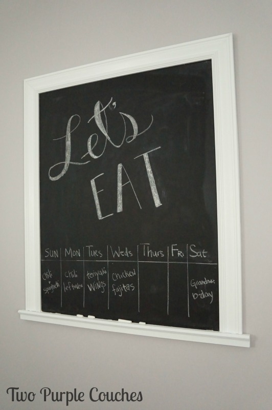 Easy step-by-step tutorial for how to build a chalkboard to hang on a wall. Great idea for kitchens!