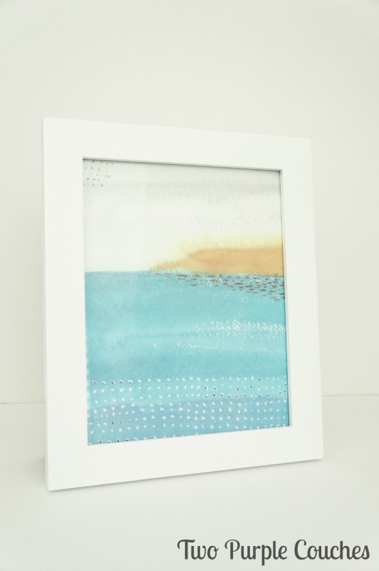 Have some pretty gift bags or shopping bags? Save them and make this super simple gift bag framed art in minutes!