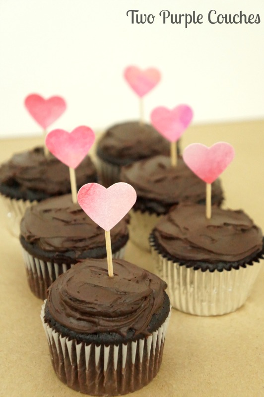 Make these pretty Valentine's Cupcake Toppers in minutes!