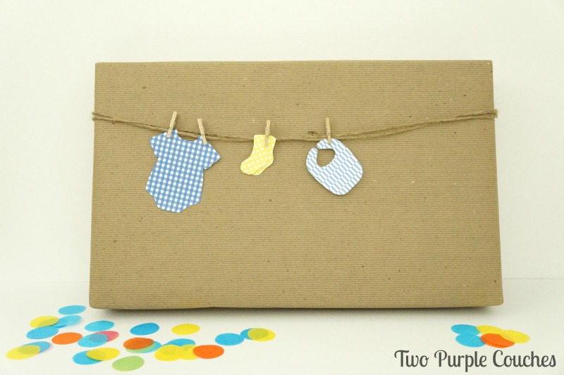 So adorable! Love this idea for wrapping a baby shower gift! 