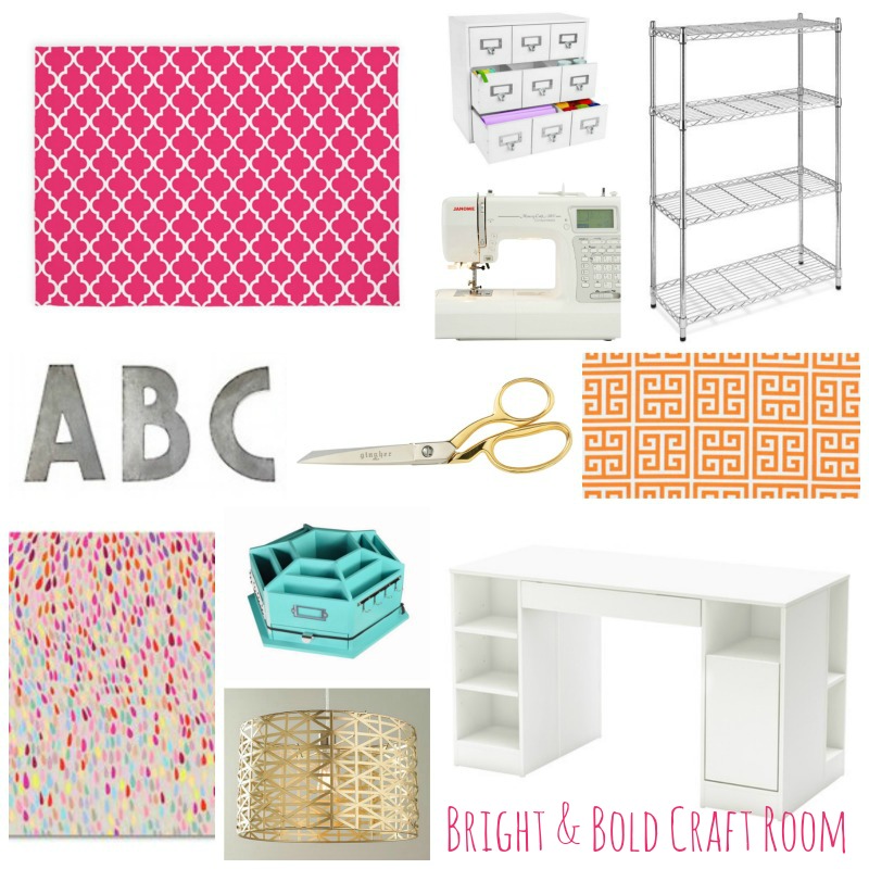 Bright and Bold Craft Room Design Plans_One Room Challenge_Spring 2016