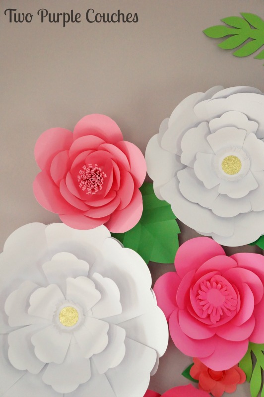 Simply stunning paper flower display - perfect backdrop for a garden party bridal shower!