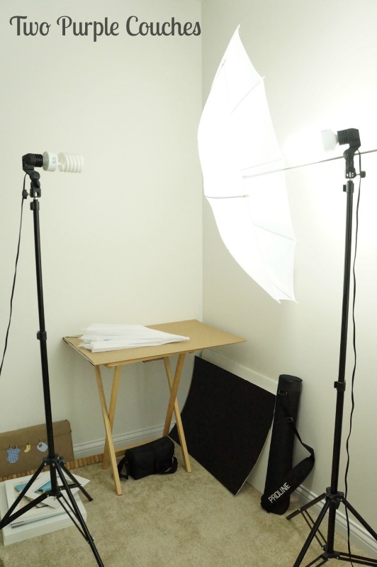 Photo studio corner in progress / One Room Challenge Week 4