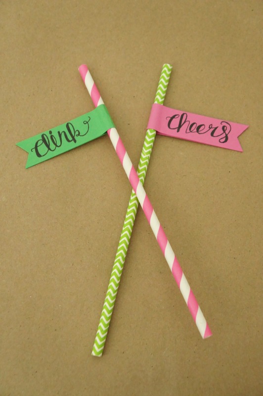 Pretty paper straw flags - DIY cocktail party accessories