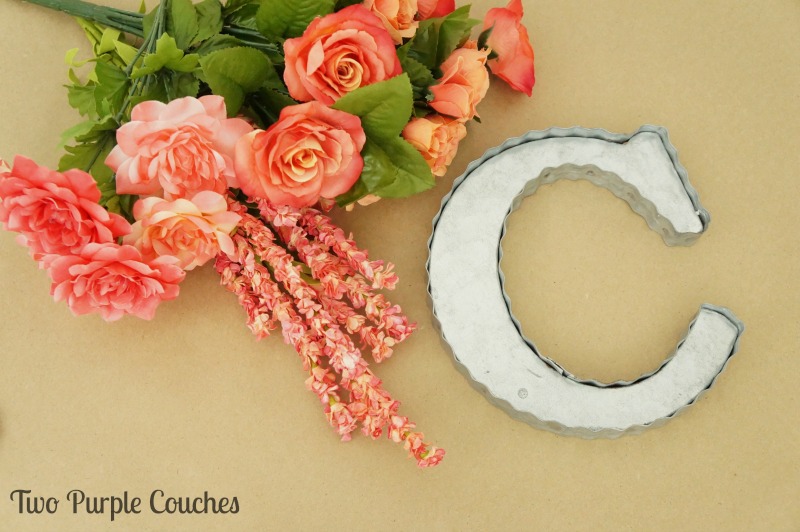 Materials for making a floral letter or floral monogram