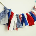 Follow this simple step-by-step tutorial to make your own fabric garland. Use red, white and blue fabrics to add a patriotic touch to your summer decor!