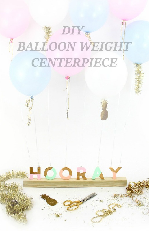 DIY Balloon Weight Centerpiece from Lines Across
