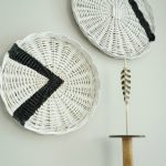 Tribal Painted Wicker Chargers / Transform thrifted wicker plates with paint - this easy DIY idea adds a tribal touch to plain wicker charger plates.