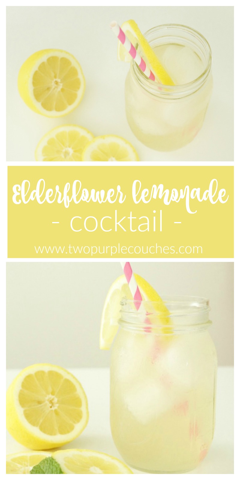 Elderflower Lemonade Cocktail - a crisp and refreshing twist on homemade hard lemonade with the addition of sweet elderflower liqueur.