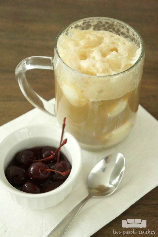 Beat the heat this summer with this boozy Bourbon Cream Root Beer Float recipe. A creamy and delicious adult spin on this childhood favorite treat!