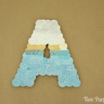 Unique and creative Anthropologie Inspired Wall Letter craft is perfect for home decor or monogram art or decor in a craft room or kid's bedroom.