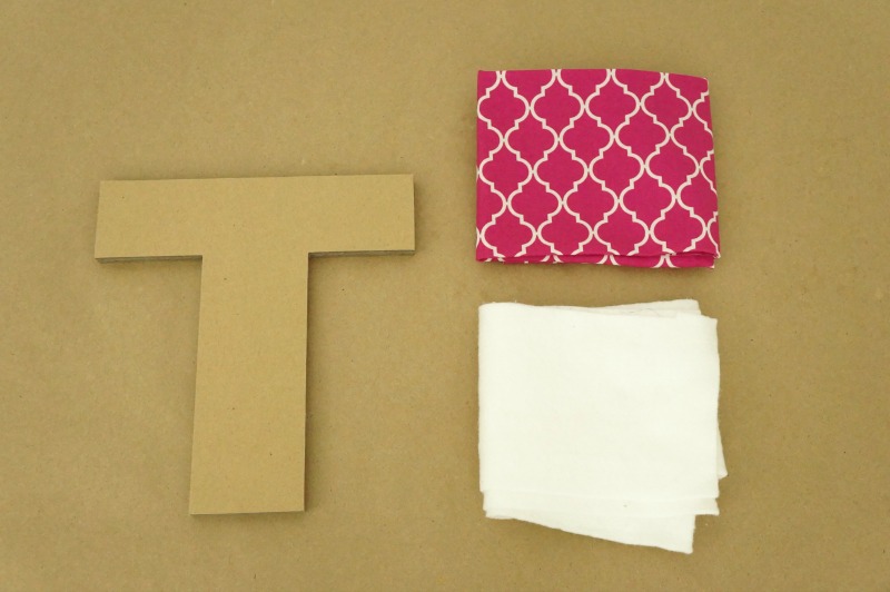 Fabric Covered Letters - materials needed 
