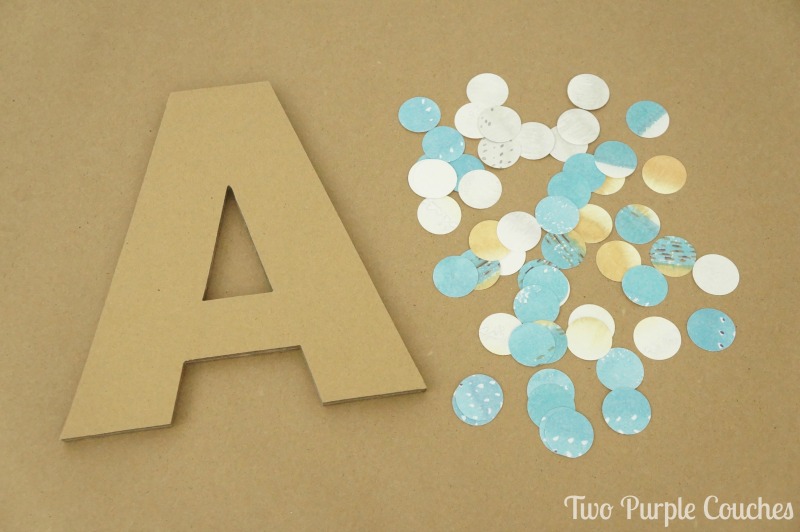 Unique and creative Anthropologie Inspired Wall Letter craft is perfect for home decor or monogram art or decor in a craft room or kid's bedroom. 