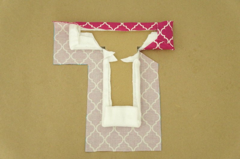 Fabric Covered Letters - Wrapping craft letter with fabric 
